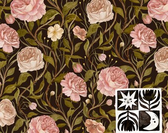 Patrón de verano sin costuras, papel digital floral vintage, impresión botánica de flores de acuarela, descarga digital, uso comercial