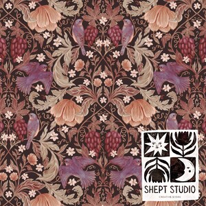 Art Nouveau Seamless Pattern, Vintage Floral Digital Paper, Retro Floral Digital Download, Commercial Use