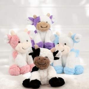 Cuddly Cow Plush Toy – Soft & Snuggly Stuffed Animal for Kids, Cute Kawaii Cow Doll, Perfect Birthday Gift for Children