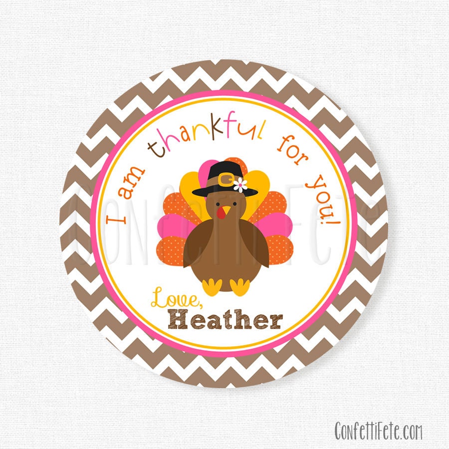 Thankful For You Tag Turkey Tags Fall Party Favors Fall Etsy