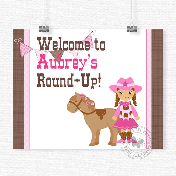 Cowgirl Welcome Sign Western Birthday Sign Cowgirl Party Etsy