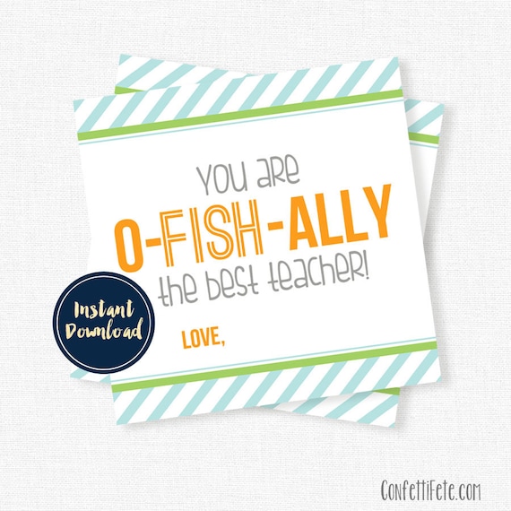 Oneself Are O-Fish-Ally The Excellent Instructor Tag, Instructor Present Tags photo about O Fish Ally Printable identify Yourself Are O-Fish-Ally The Perfect Instructor Tag, Instructor Reward Tags