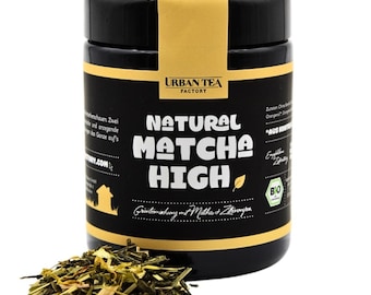 Natural Matcha High – Organic green tea blend with matcha & lemongrass | Energy tea | Matcha tea | 45g premium blend
