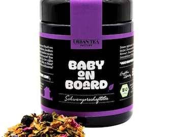 Baby On Board – Organic Pregnancy Tea with Raspberry Feverfew & Lemon Balm | Well-being during pregnancy | 40g Premium Tea