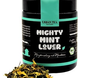 Mighty Mint Lover – Organic Mint Tea Blend with Mandarin | Refreshing Herbal Tea | 35g Premium Blend