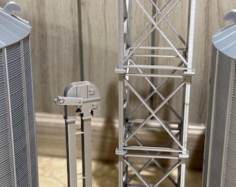 1/65 scale 14x14x20ft grain leg support tower. 3d printed