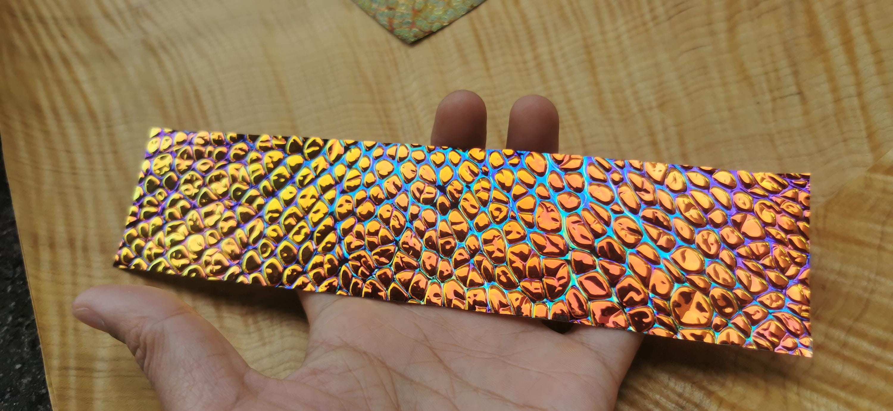 Dichroic Film Red-orange, Ring Inlay, Resin Art - Etsy