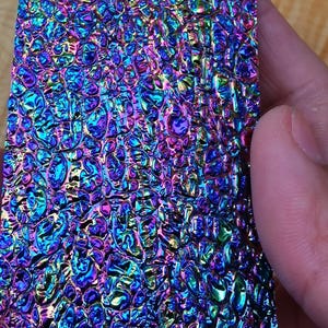 dichroic film purple blue , ring inlay, inlay handmade, resin art