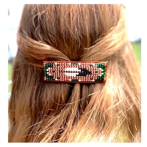 Southwestern Bronze Feder Perlen Haarspange