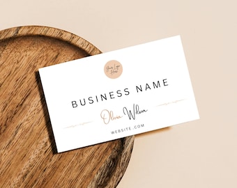 Editable QR Code Business Card Template, Canva, DIY (Instant Download)