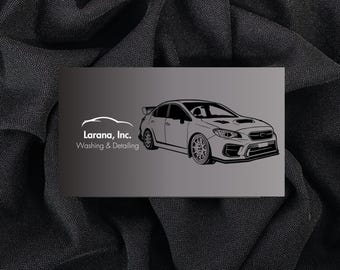 Auto Detailing Business Card Template | Customizable Vehicle Wash (Digital Download)