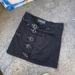 Vintage Goth Bondage Kilt Skirt | Steampunk Punk Rave Techwear Grunge Y2K Industrial
