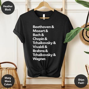 The Composers | Classical Music Gift, Classical Music Shirt, Classical Music Lover Gift, Composer Gift, Mozart Shirt, Beethoven Shirt