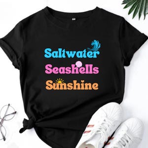 Saltwater Seashells Sunshine Svg Png Vacation Svg, Summer Shirt Design,Hello Summer Svg, Beach Svg, Summer Shirt Svg, Retro Summer Svg canva