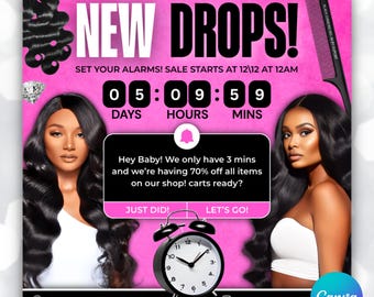 New Arrivals Flyer, New Collection Flyer, Boutique Sale Flyer, Clothing Flyer, Shop Now Flyer, Social Media Template, Canva Editable flyer
