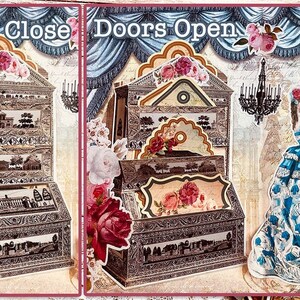 Naaien van Victoriaanse schoonheden serie Journal Kit afneembare zak afdrukbare collagebladen voor scrapbooking junk journal TheGingerbreadPrints