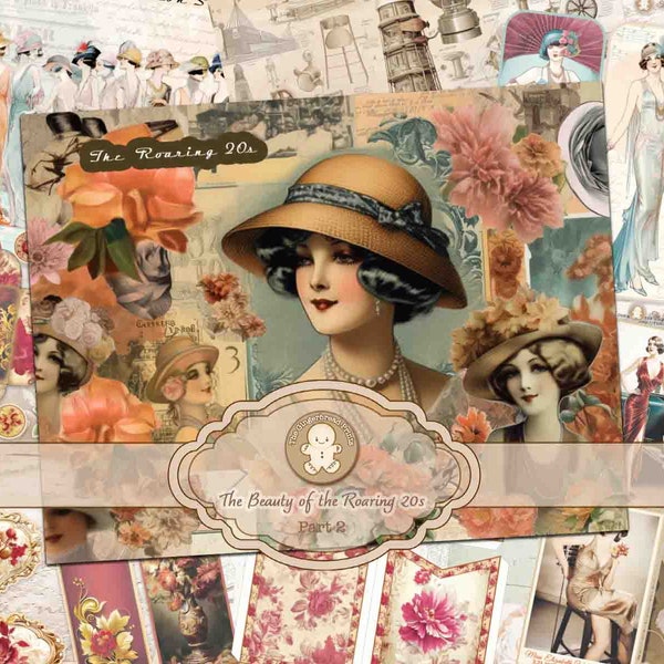 The Beauty of The Roaring 20s Printable Kit Part 2 Make a 1920s Style Journal Full of Beautiful Images For Junk Journal TheGingerbreadPrints