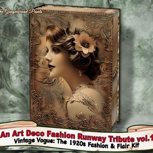 An Art Deco Fashion Runway Tribute vol.1 - Vogue vintage : la mode et le style des années 1920, kit imprimable à télécharger sur TheGingerbreadPrints