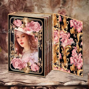 Rosa Fantasie Printable Kit Teil 1 Das Journal Kit voller schöner Seiten Collage Covers Klappverschluss für Junk Journal TheGingerbreadPrints