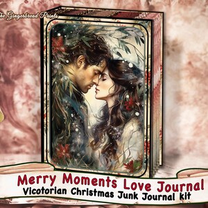 Kit stampabile diario di Natale d'amore di momenti allegri Romanzo vittoriano Download istantaneo per mestiere di carta diario spazzatura TheGingerbreadPrints