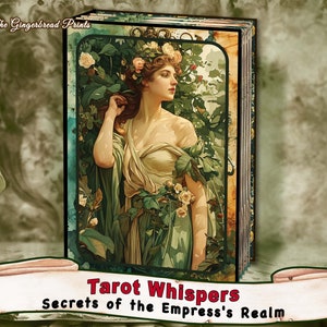 Tarot Whispers : Les secrets du royaume de l'impératrice Kit numérique de journal indésirable Pages de journal Téléchargement instantané TheGingerbreadPrints