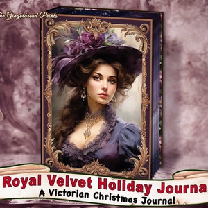 Royal Velvet Holiday Journal - Un kit digitale vittoriano Christmas Junk Journal / Journal Pages Cards Download istantaneo TheGingerbreadPrints