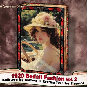 1920 Bedell Fashion vol.2 - Redécouvrir le glamour dans les années folles élégance Junk Journal kit numérique Téléchargement immédiat TheGingerbreadPrints