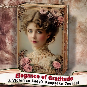 Eleganza della gratitudine - Kit JUMBO Keepsake Journal di una signora vittoriana Kit digitale Junk Journal Download istantaneo TheGingerbreadPrints