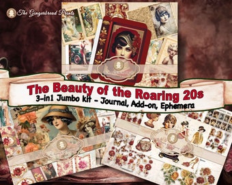The Beauty of the Roaring 20s Jumbo kit All 3 kits are included Printable Instant download TheGingerbreadPrints