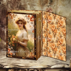 Ragazza che raccoglie fiori Kit stampabile per diario. Bellissime immagini di ragazza country vintage Pagine di diario Collage per diario spazzatura TheGingerbreadPrints