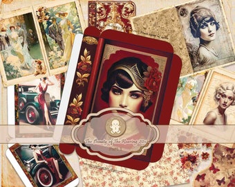 The Beauty of The Roaring 20s Printable Kit Part 1 Make a 1920s Style Journal Full of Beautiful Images For Junk Journal TheGingerbreadPrints