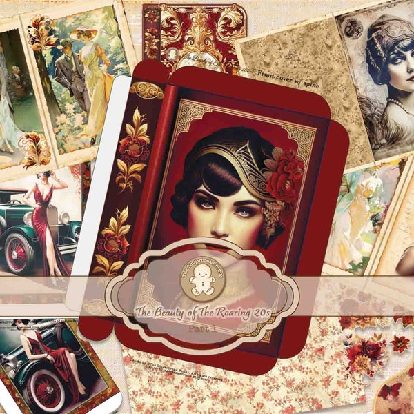 The Beauty of The Roaring 20s Printable Kit Part 1 Make a 1920s Style Journal Full of Beautiful Images For Junk Journal TheGingerbreadPrints