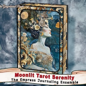 Moonlit Tarot Serenity - The Empress Journaling Ensemble Junk Journal digitale kit Journal Pages Instant download TheGingerbreadPrints