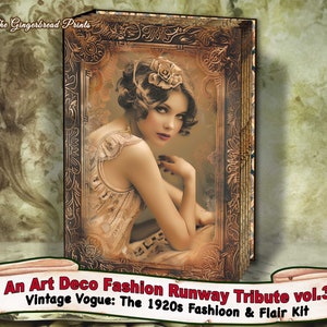 Un tributo a la pasarela de moda Art Déco vol.3 - Vintage Vogue: Kit imprimible para el diario de moda y estilo de los años 20 descargar TheGingerbreadPrints
