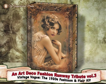 An Art Deco Fashion Runway Tribute vol.3 - Vintage Vogue: The 1920s Fashion & Flair Journal Printable Kit download TheGingerbreadPrints