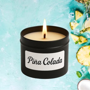 Pina Colada Soy Candle | Tropical Coconut & Pineapple Scent | Handmade Vegan Candle | Sweet Summer Gift