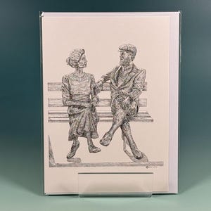 Les cloches de Baddeck - Carte de voeux beaux-arts 5 x 7 | Carte de musique et d'histoire du Cap-Breton | Art inspiré d'Alexander Graham Bell