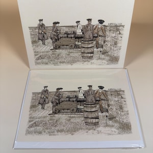 Forteresse de Louisbourg – 5 x 7 cartes d'art du Cap-Breton | Carte de voeux historique de la Nouvelle-Écosse | Illustration du patrimoine canadien
