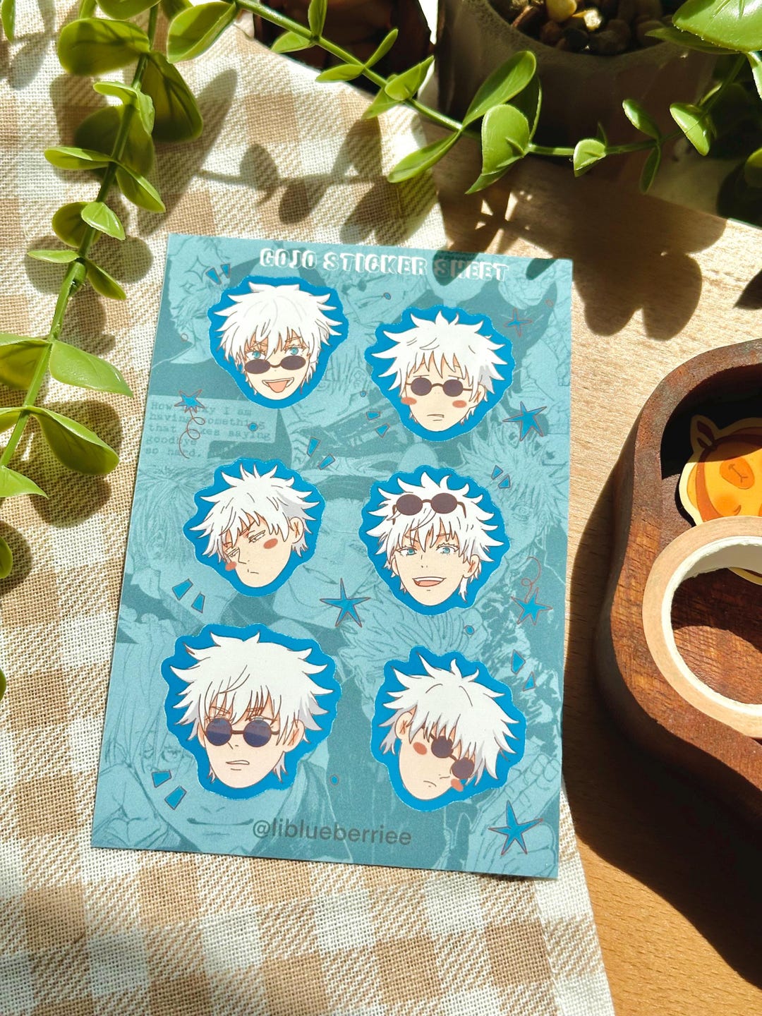 Gojo Anime Sticker Sheet, Jjk Stickers, Satoru, Matte, Glossy Vinyl - Etsy