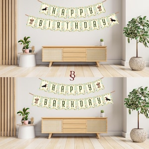 Editable Pet Pawty Banner, Happy Birthday Bunting, Puppy Barkday Pennant, Printable Dog Party Decor