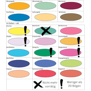 10 x Farbkarton DIN A 4, Stampin' Up! Auslauffarben, Farbauswahl