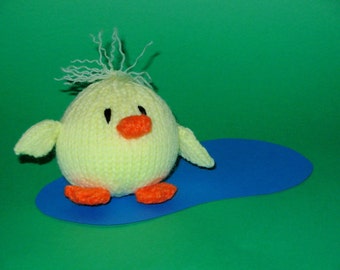Clucky Ducky Toy Knitting Pattern PDF