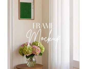 Vertical Wood Frame Mockup: Poster Display (PSD)