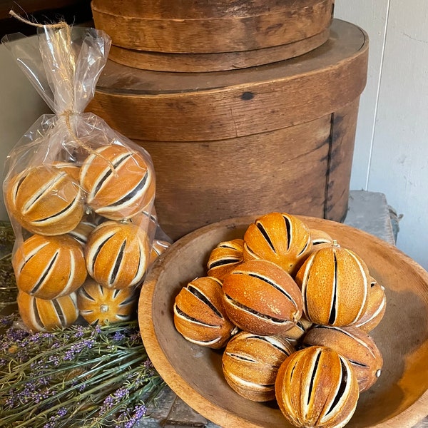 Primitive Whole Dried Orange Bowl Fillers Set of 3,6,10 or 20 Bag