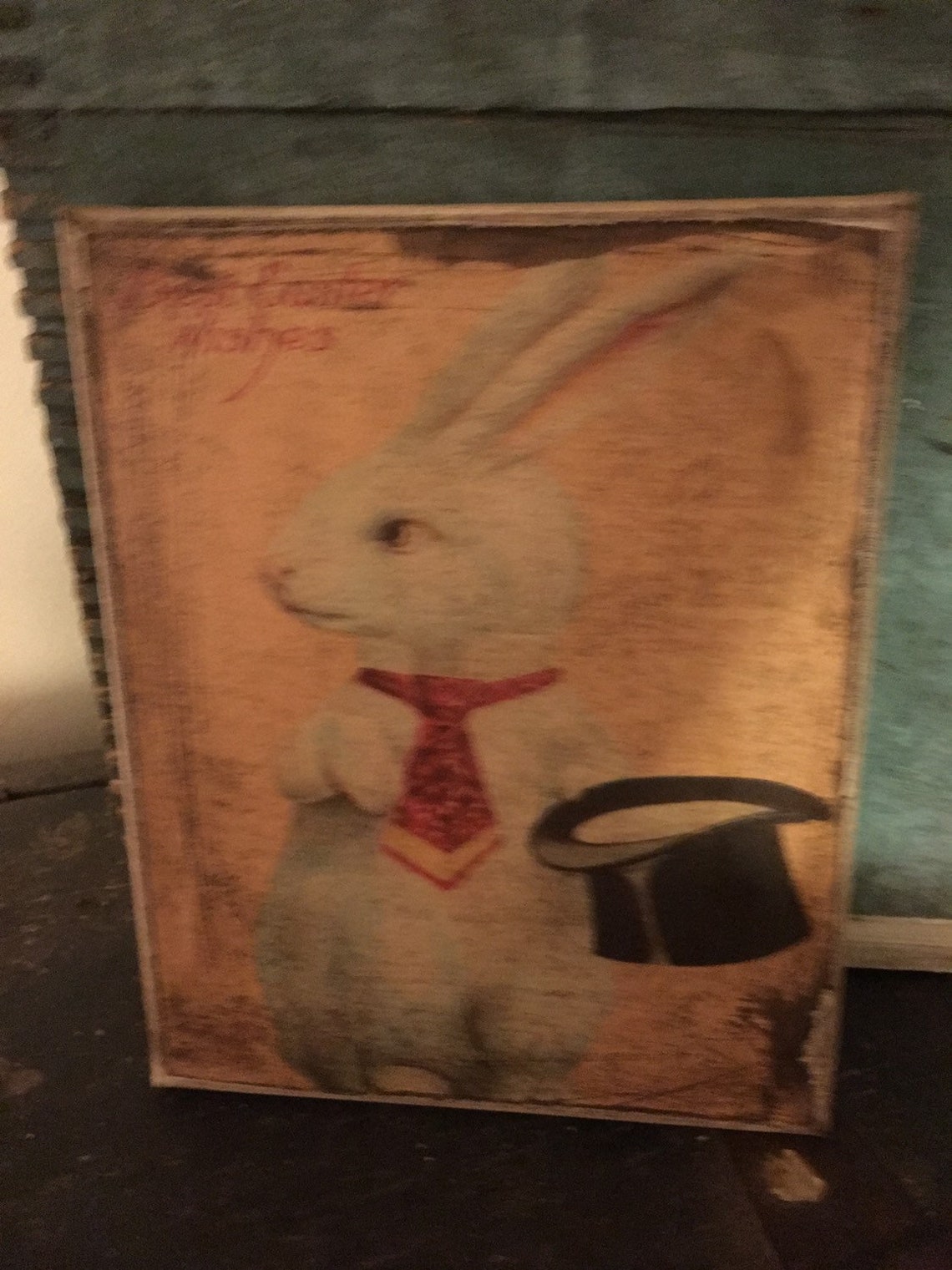 Primitive grungy decorative canvas print 8x10 | Etsy
