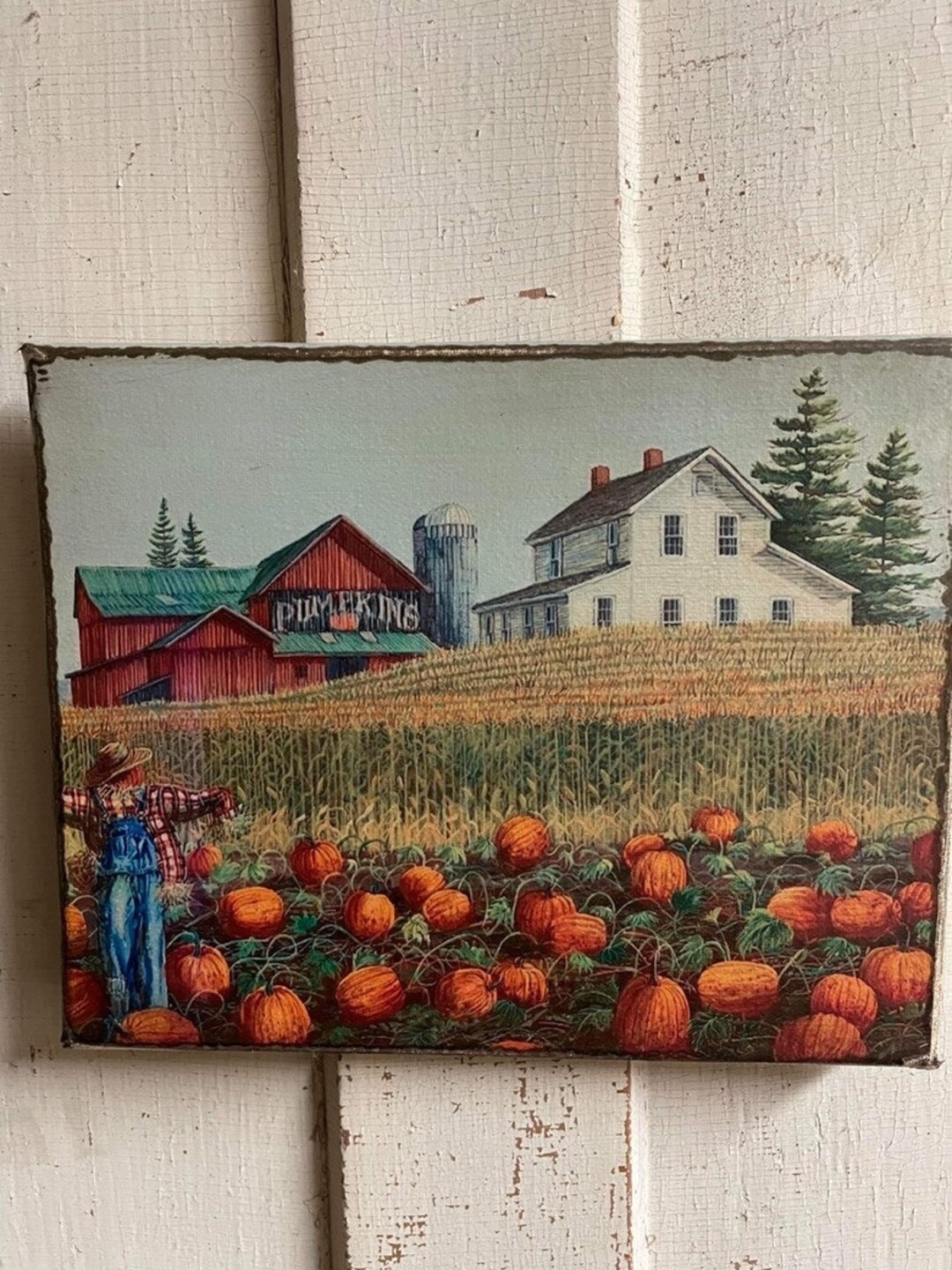 Primitive Fall Grungy Decorative Canvas Print 8x10 - Etsy