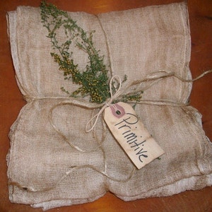 2 Yards of Grungy Stained Primitive Cheesecloth for Decorating