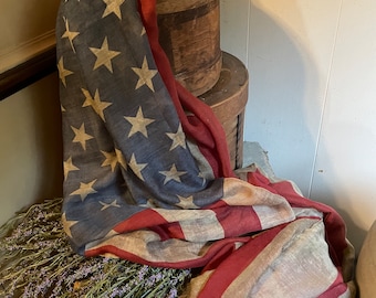 Primitive Americana Flag Scarf