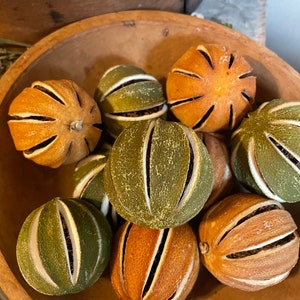 Primitive Whole Dried Lime and Orange Bowl Fillers Set of 6, 10 or 20