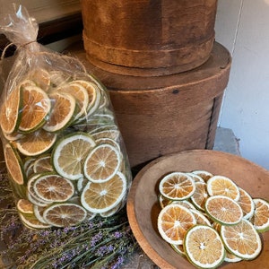 Primitive Dried Orange/Lime Sliced Bowl Fillers Set of 20 or 50